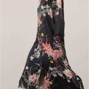 H & M Floral Print Button Down Dress